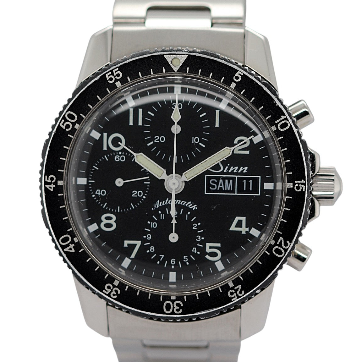 SINN Vintage Fliegerchronograph Uhr 40mm Edelstahl